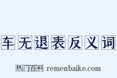 车无退表反义词是什么意思的图片